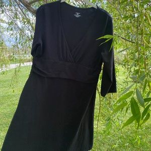 Black long sleeve knit patagonia dress XL